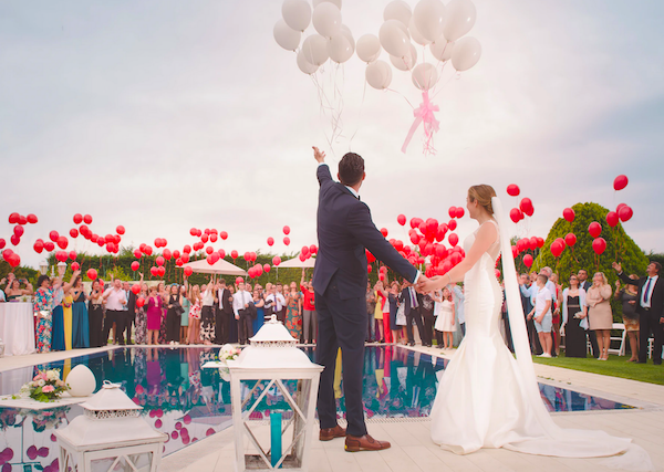 Wedding with balloons