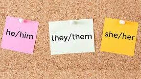 nonbinary pronouns such as the singular they