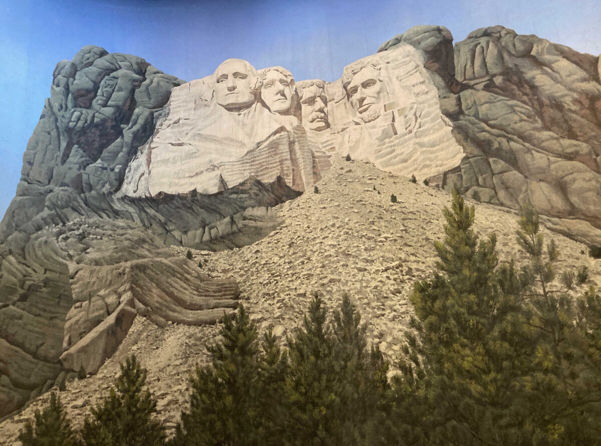 Mount Rushmore backdrop at The Academy Museum of Motion Pictures (c) Elisa Leonelli