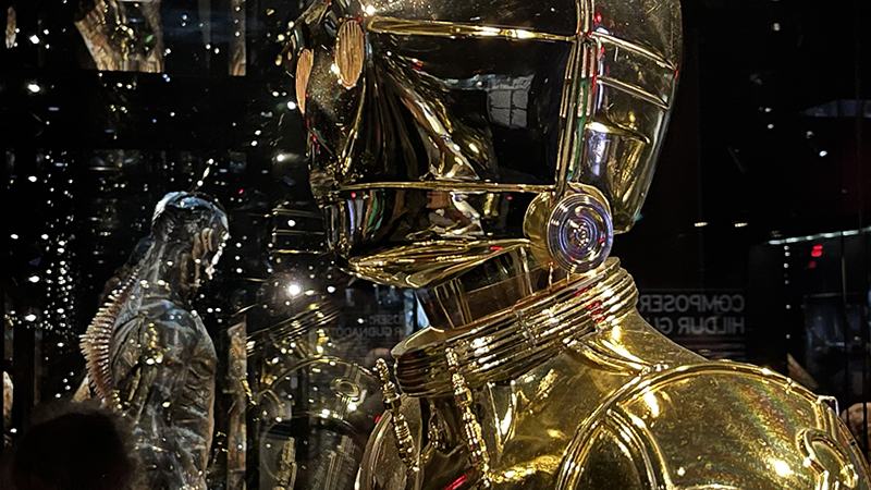 close up of C-3PO robot fro the Star Wars movie