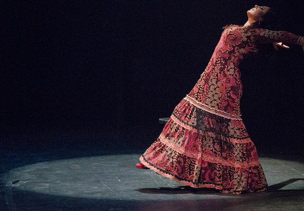 Flamenco dancer in a red dress