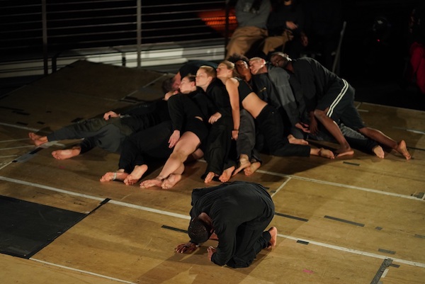 A group of dancers on the floor
