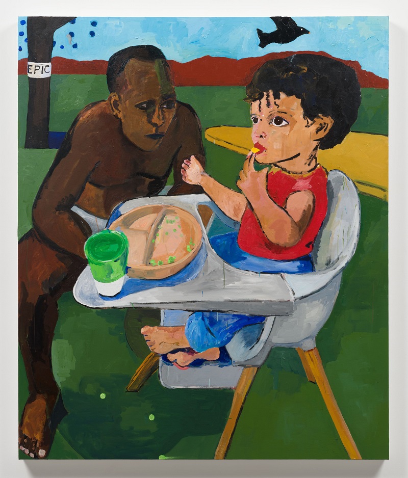 Henry Taylor, Untitled (Man With Child in Highchair)