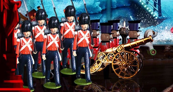 Toy soldiers and a cannon