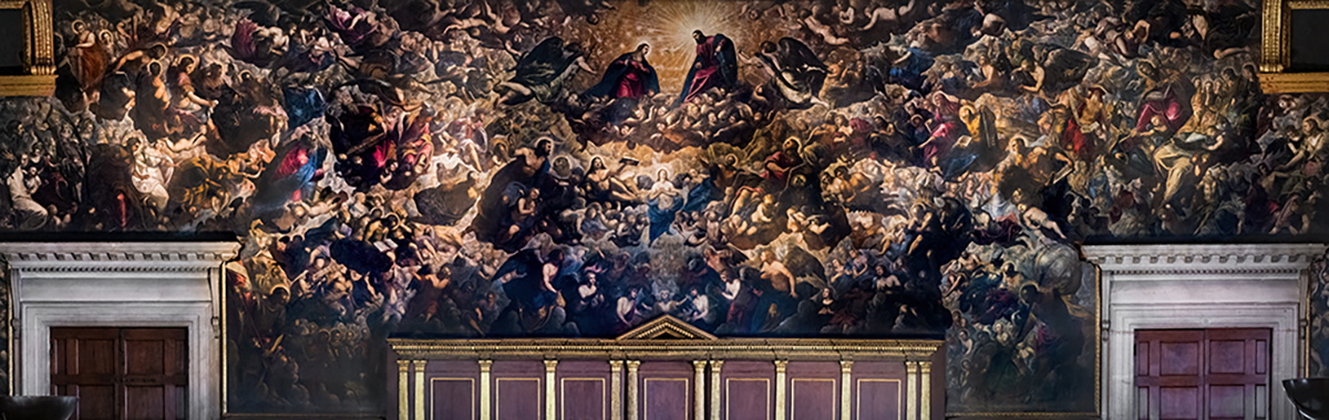 View of huge painting by Tintoretto