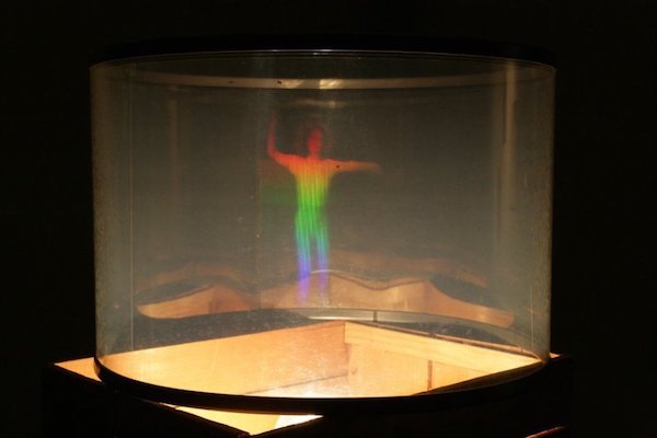 Simone Forti hologram. Photo courtesy of the artist