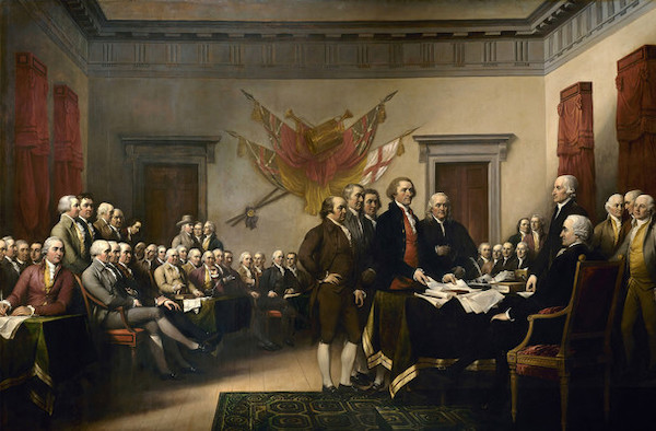 Painting of the signing of the Declaration of Independence