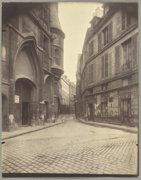 Eugene Atget, Old St. Gervais and St. Protais Mortuary, rue Francois Miron, 1900, albumen silver print, J. Paul Getty Museum, Los Angeles.